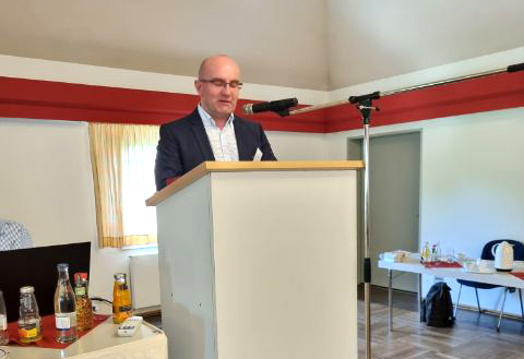 Stefan Popko, der neue Geschäftsführer des BSVSH in der Mitgliederversammlung am 10.06.2023 in Rendsburg
